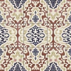 אריח פורצלן 60/60 מצויר טוירק בראון ספרד R10