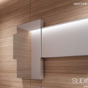 מראת הזזה עם 4 מדפים דגם SLIDING בגודל 120X80