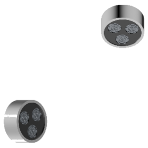 ראש מקלחת פליז Diametro35 BRASS – Ritmonio PR5575AA11+PR55PB201